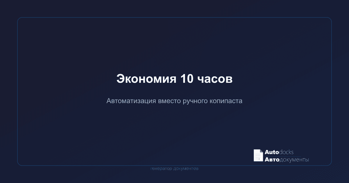 Как сэкономить 10 часов в месяц на документах